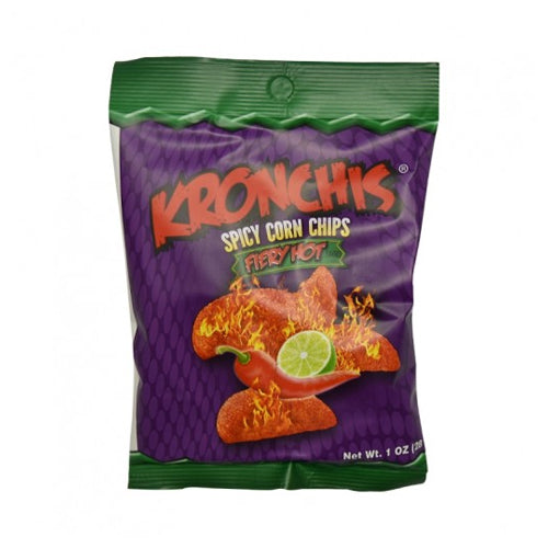 Kronchis Spicy Corn Chips - Fiery Hot - 28g